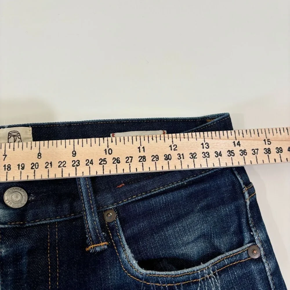 Hiroshi Kato Jeans Mens 28x32 Selvedge Denim Needle Skinny Stretch Raw Wash